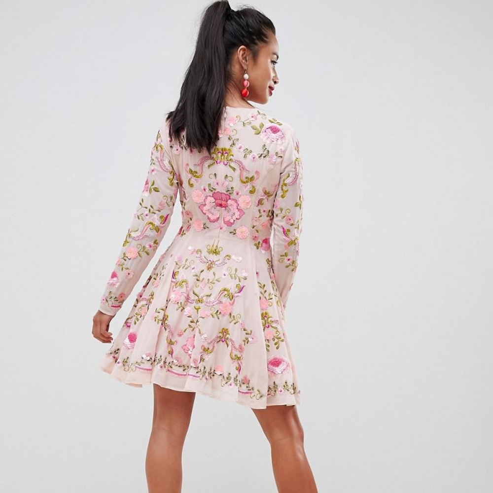 ASOS Embellished Floral Dress - Picture 5 of 8